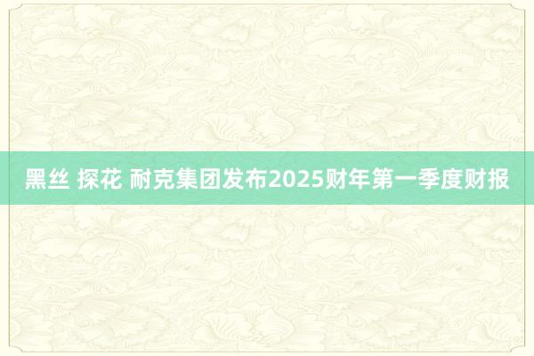 黑丝 探花 耐克集团发布2025财年第一季度财报