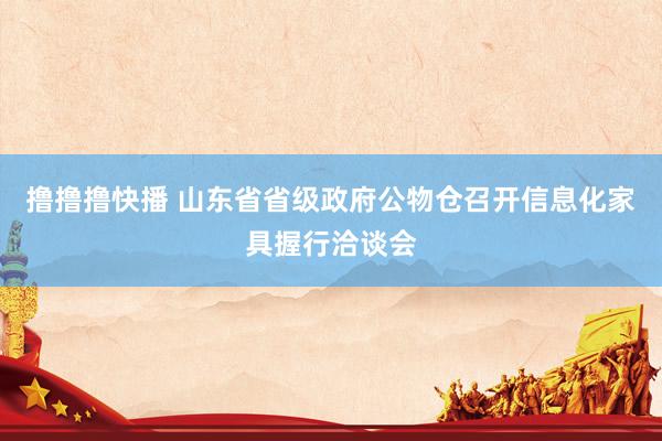 撸撸撸快播 山东省省级政府公物仓召开信息化家具握行洽谈会
