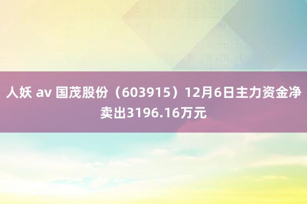 人妖 av 国茂股份（603915）12月6日主力资金净卖出3196.16万元