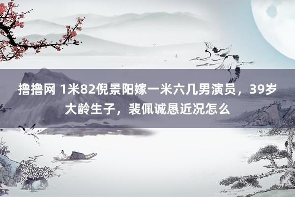 撸撸网 1米82倪景阳嫁一米六几男演员，39岁大龄生子，裴佩诚恳近况怎么