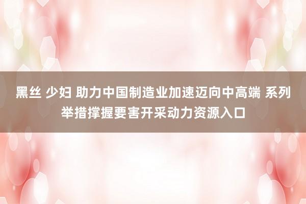 黑丝 少妇 助力中国制造业加速迈向中高端 系列举措撑握要害开采动力资源入口
