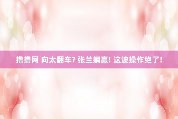 撸撸网 向太翻车? 张兰躺赢! 这波操作绝了!