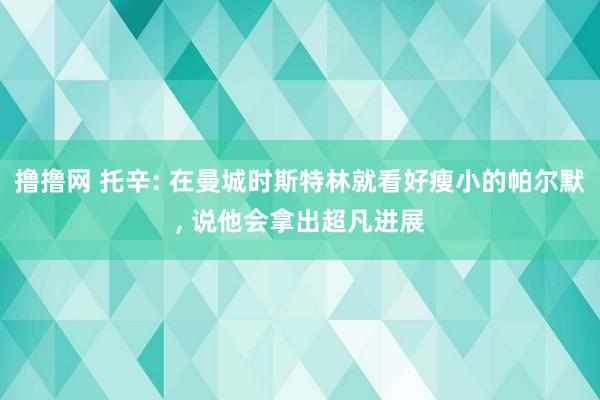撸撸网 托辛: 在曼城时斯特林就看好瘦小的帕尔默， 说他会拿出超凡进展