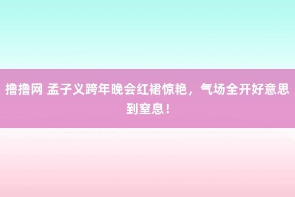 撸撸网 孟子义跨年晚会红裙惊艳，气场全开好意思到窒息！