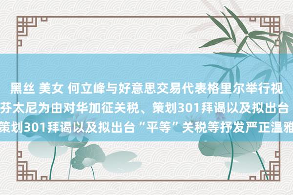 黑丝 美女 何立峰与好意思交易代表格里尔举行视频通话 中方就好意思以芬太尼为由对华加征关税、策划301拜谒以及拟出台“平等”关税等抒发严正温雅