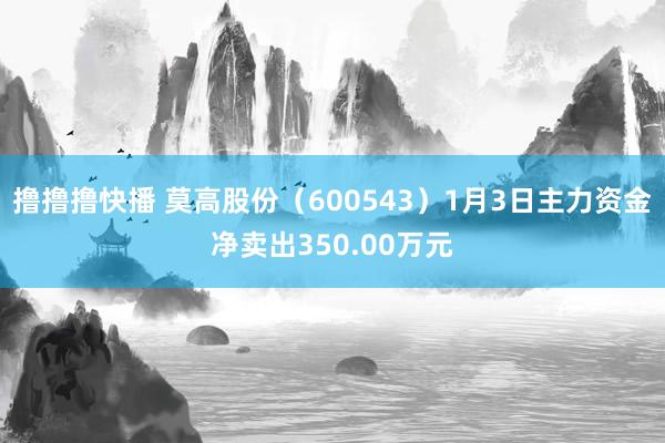 撸撸撸快播 莫高股份（600543）1月3日主力资金净卖出350.00万元