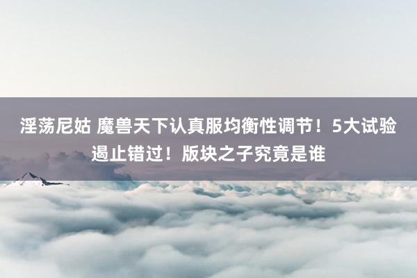 淫荡尼姑 魔兽天下认真服均衡性调节！5大试验遏止错过！版块之子究竟是谁