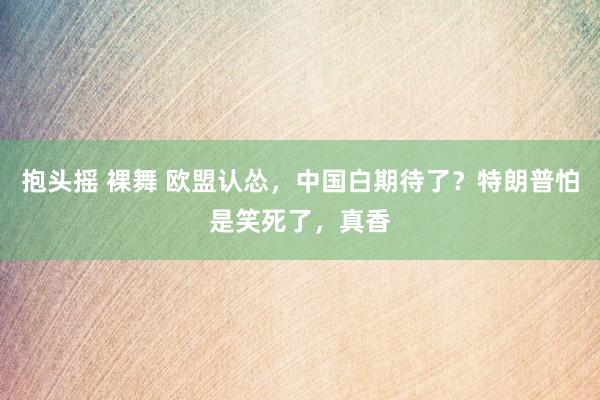 抱头摇 裸舞 欧盟认怂，中国白期待了？特朗普怕是笑死了，真香
