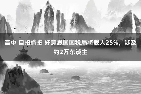 高中 自拍偷拍 好意思国国税局将裁人25%，涉及约2万东谈主