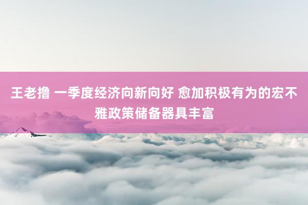 王老撸 一季度经济向新向好 愈加积极有为的宏不雅政策储备器具丰富