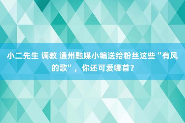 小二先生 调教 通州融媒小编送给粉丝这些“有风的歌”，你还可爱哪首？