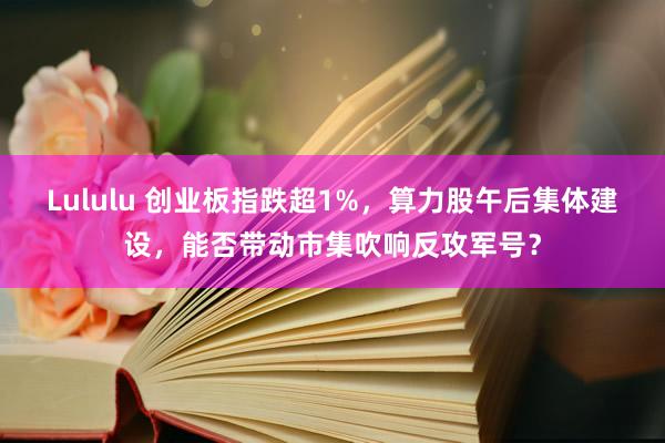 Lululu 创业板指跌超1%，算力股午后集体建设，能否带动市集吹响反攻军号？