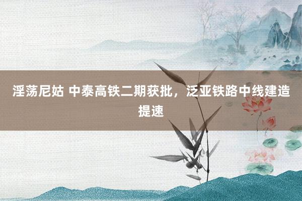 淫荡尼姑 中泰高铁二期获批，泛亚铁路中线建造提速
