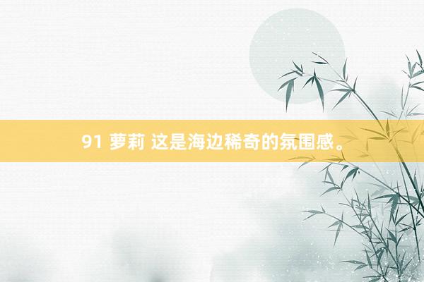 91 萝莉 这是海边稀奇的氛围感。
